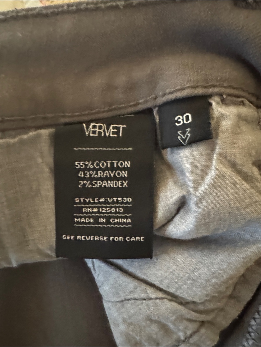 Leith Slim Straight Pants in Taupe - Picture 6 of 6